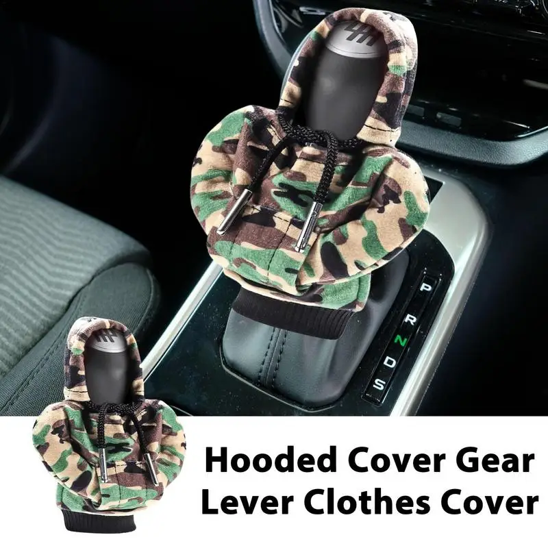 Universal hoodie engrenagem do carro alavanca de mudança capa mudança alavanca moletom capa de mudança de engrenagem com capuz botão de engrenagem camisola decorações do carro