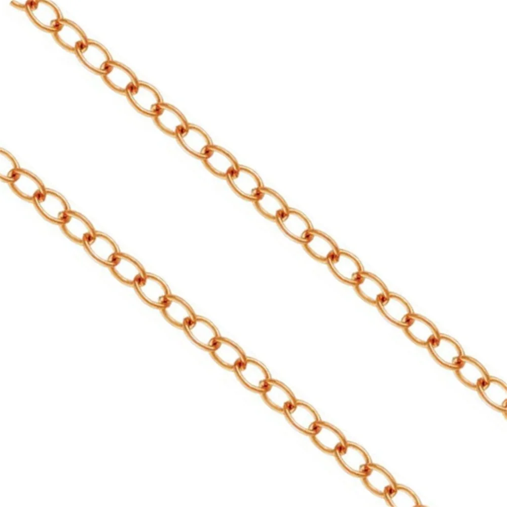 Unfinished Cable Chain in 14K Rose Gold Filled for Necklace and Bracelet Making 1.2mm 1.7mm 2.2mm 2.6mm