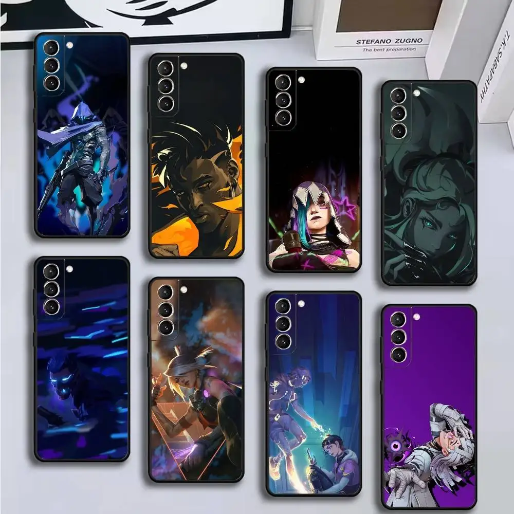 

Game V-Valorant S Character Logo Phone Case For Samsung GalaxyA13,21s,22,31,32,52,53,71,72,73,Soft Black Cover