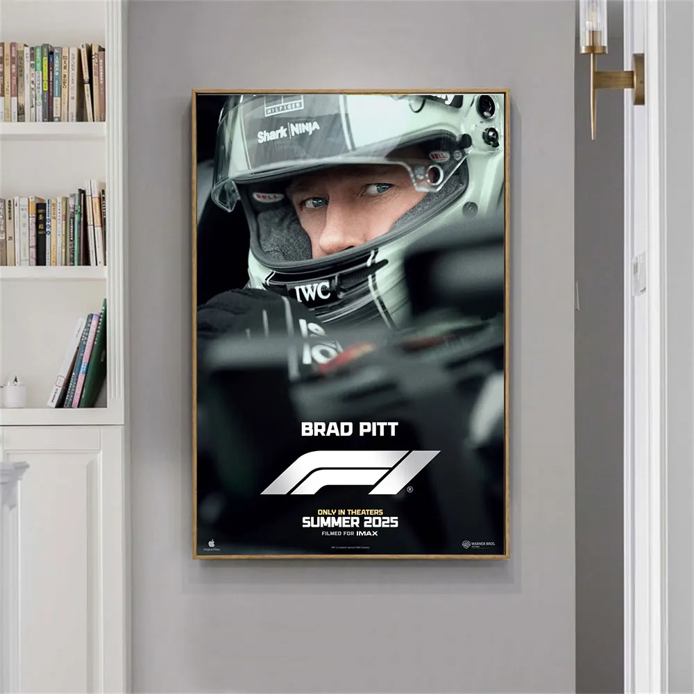 2025 F1: الفيلم الصيغة 1 بيت F1 المشارك طباعة حائط لوح رسم ديكور فني صورة لغرفة المعيشة ديكور المنزل