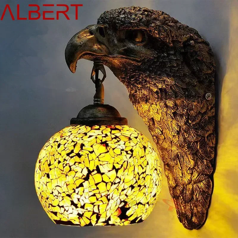 ALBERT Contemporary Eagle Wall Lamp Personalized And Creative Living Room Bedroom Hallway Bar Decoration Light