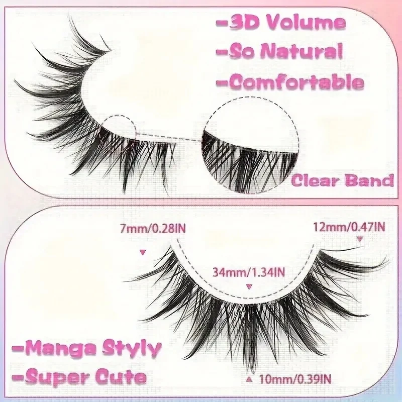 5 pairs of thick, naturally slender and blooming false eyelashes, suitable for daily travel and dating