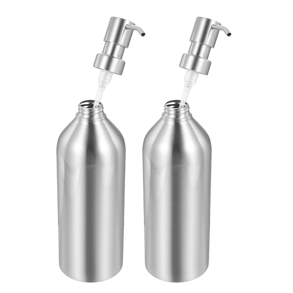 

2pcs Stainless Soap Dispenser 304 Home Hotel Bathroom 700ml Refillable Hand Soap Dispenser With Pump Pump Shampoo Lotion Bottle