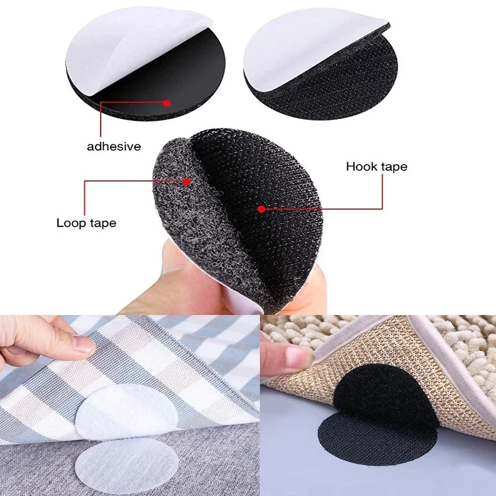 New 5Pairs Carpet Non-slip Sticker Strong Anti-curling Sofa Cushion Fixer Carpet Gripper Self-adhesive Double-sided Stickers