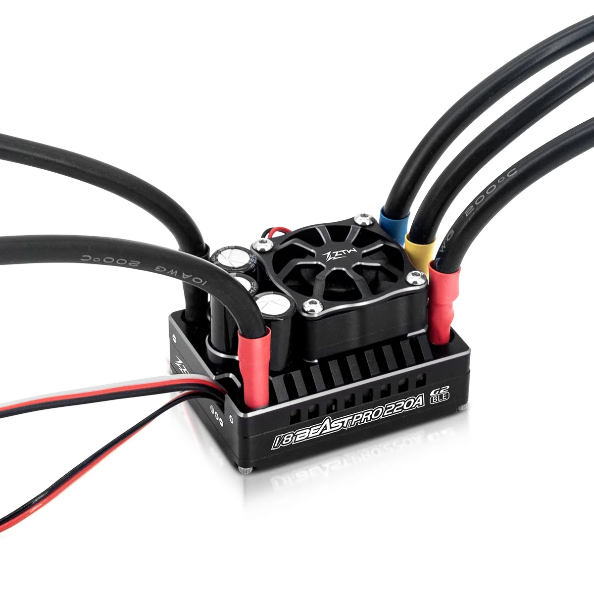 ZTW New 32Bit Beast PRO 220A ESC G2 Turbo 6V/7.4V BEC 6A Programming by Mobile App for 1/8 RC Racing Car Off-Road On-Road Truggy