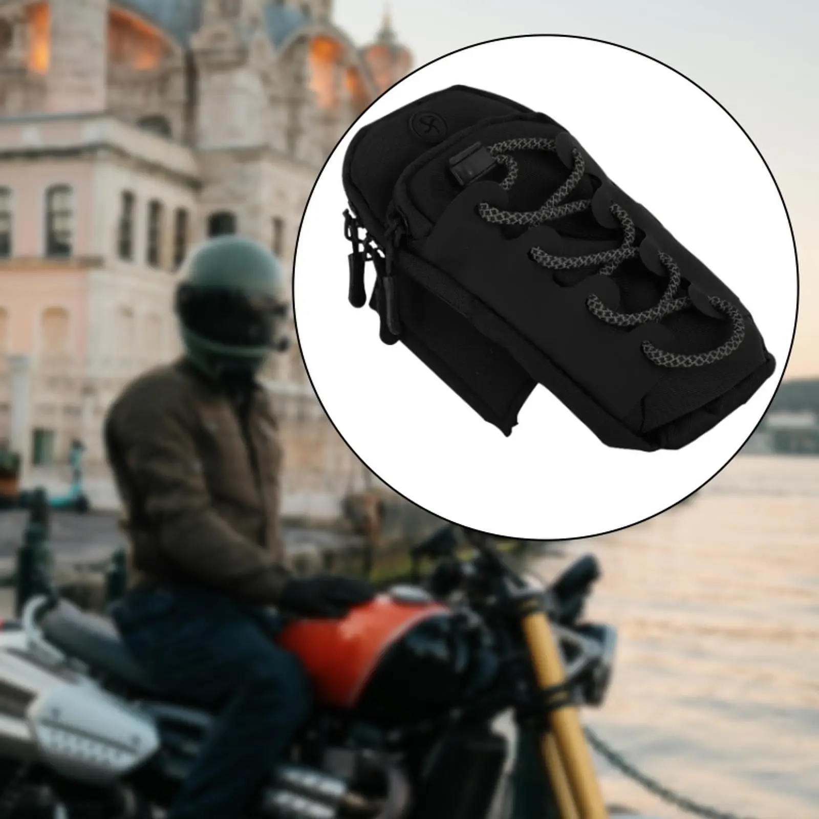 Battery Cover Bag Reflective Case Replace Part Versatile Nylon High Performance Sturdy Black Arm Strap Bags Battery Frame Bag