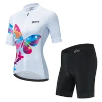 Conjunto de ropa de Ciclismo para mujer, traje de manga corta para bicicleta de montaña, Maillot para exteriores, verano, 2024