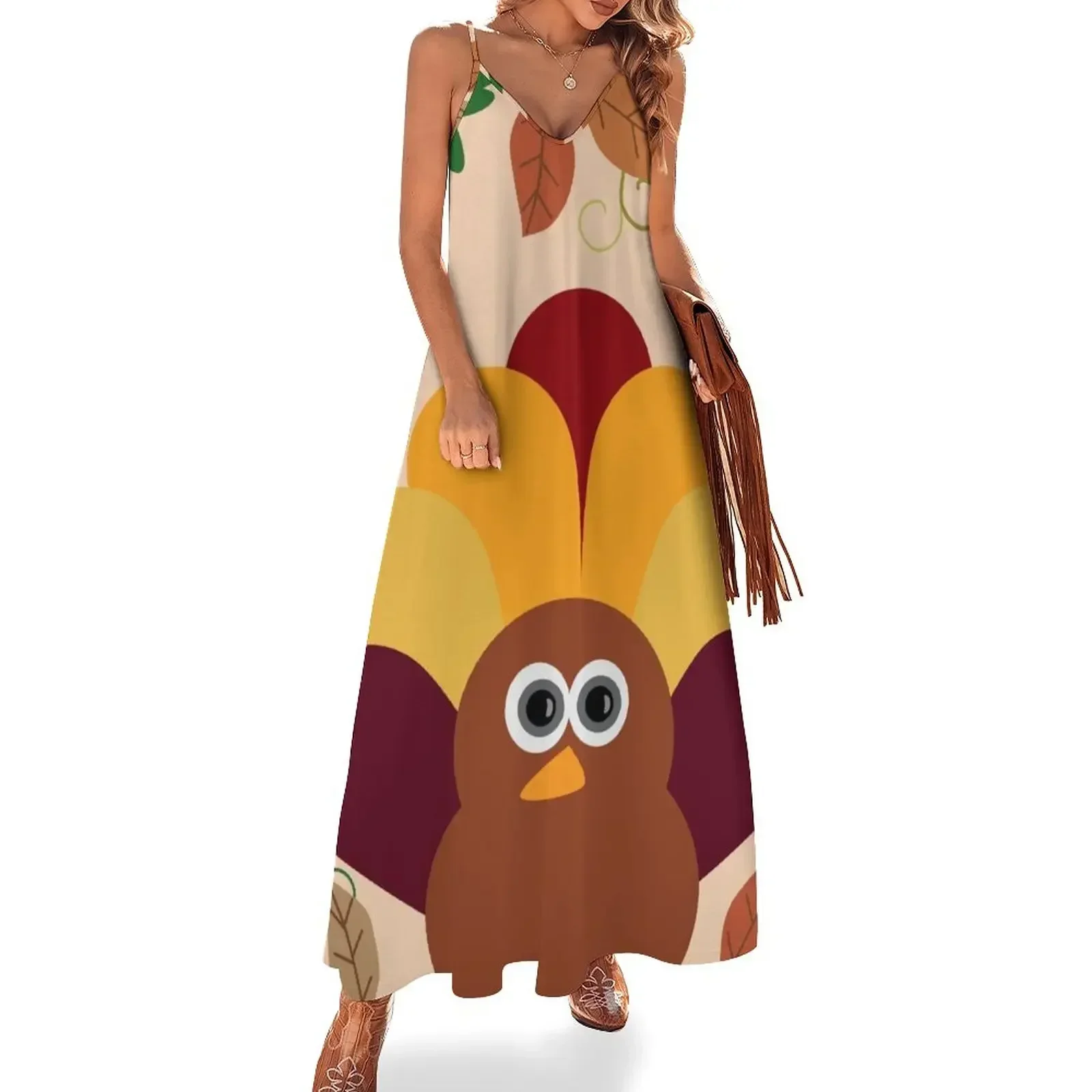 

Thanksgiving Turkey Sleeveless Dress Women's dress dresses women summer 2025 summer dresses Dress