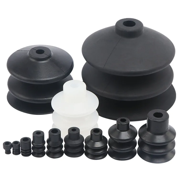 Large Suction PCG Vacuum Suction Cup Black Silicone Pneumatic Suction Nozzle 20/30/40/60/90mm For Carton Box Packaging Handling