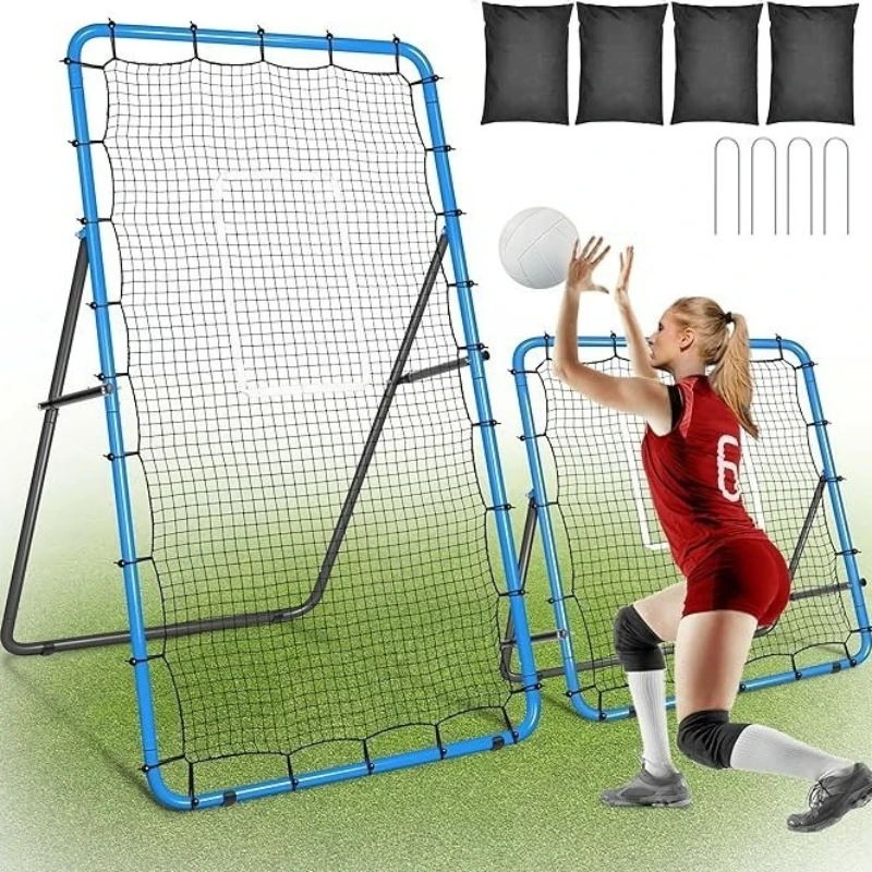 

4x7ft single-sided football rebound net adjustable angle two-in-one multi-functional volleyball football rebound net