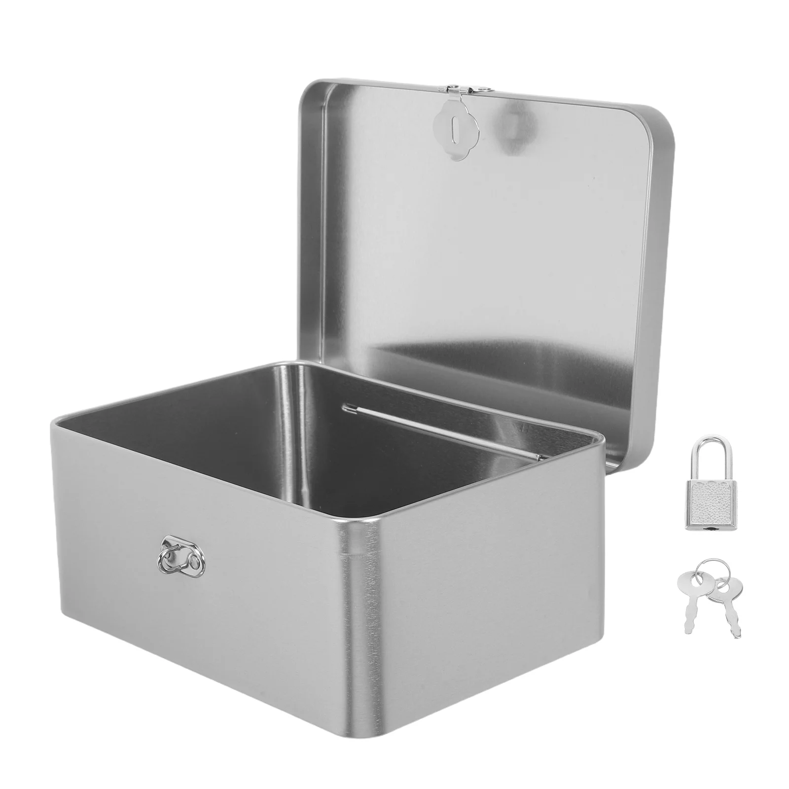 

Metal Storage Box Tinplate Hinged Lid Compact Organizer For Desktop Snacks Tools Candy Wedding Favor Holiday Party Decor