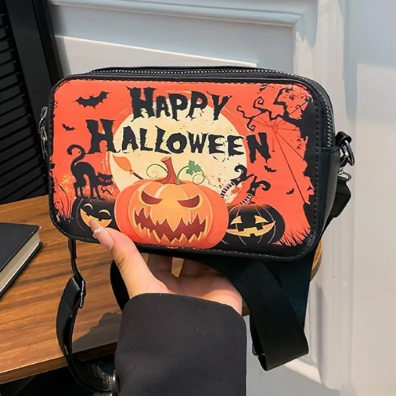 

Новая сумка на Хэллоуин с ремешком, сумка с крыльями летучей мыши, жуткая женская сумка на одно плечо с наклонным крестом на Хэллоуин