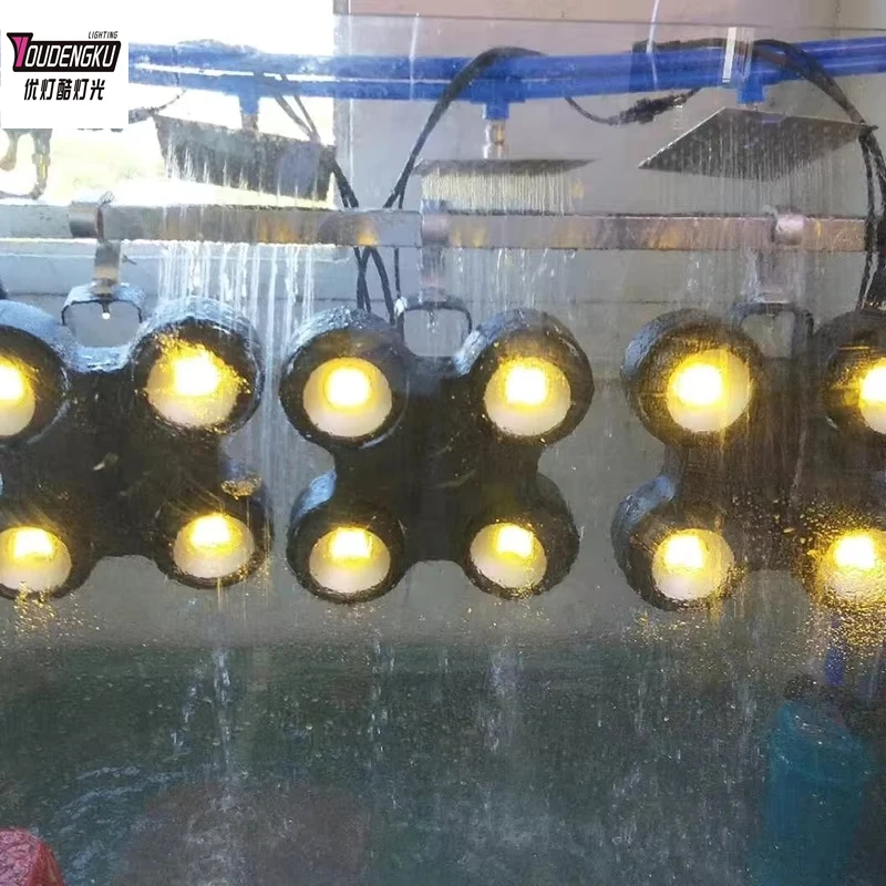 4 pieces with case outdoor 4 eyes led matrix blinder lights 4*100w 2in1 WW+CW ip65 cob led matrix audience light for event show