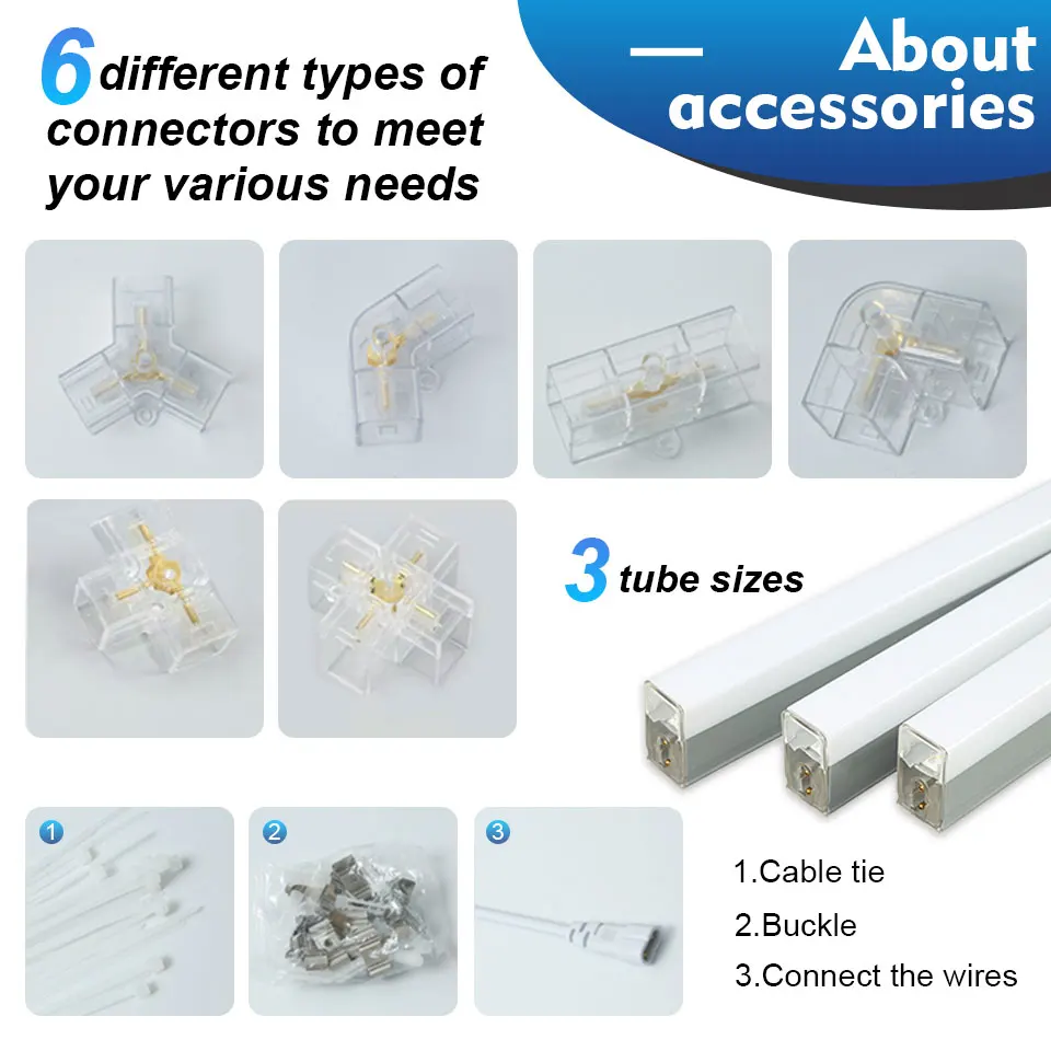 Tubi per auto luminosi da garage esagonali da 440 mm Materiali premium Luci da garage ad alta luminosità 110 V 220 V 7000 K