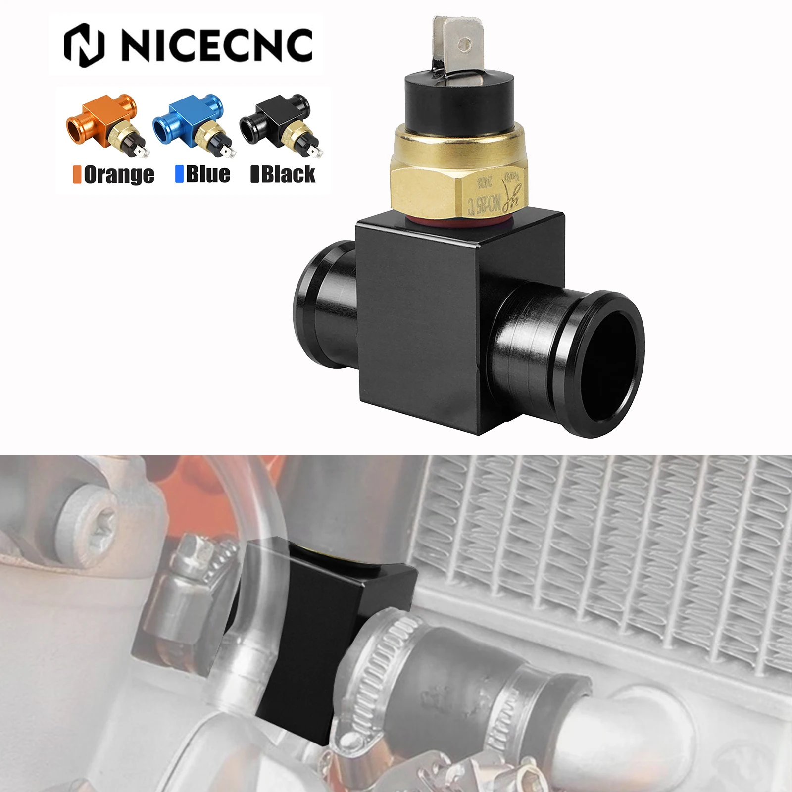 NICECNC For Suzuki DRZ400 DRZ 400E DRZ400S DRZ400SM RM RMZ RMX DR DRZ RMZ250 22MM Temperature Switch Radiator Fan Thermostat