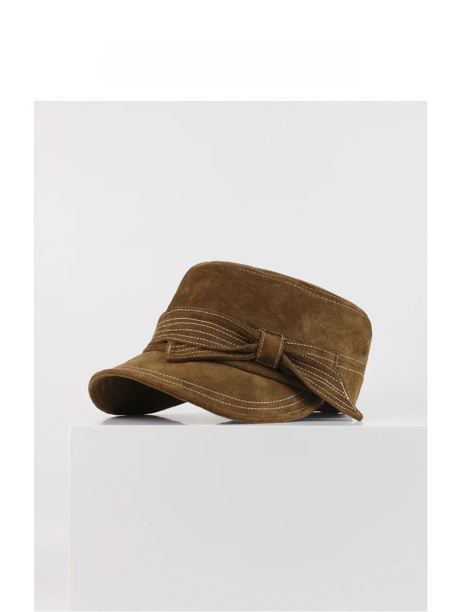 fetsbuy-casquette-newsboy-retro-en-daim-a-nœud-chapeau-a-visiere-courte-et-plate-amincissant-le-visage-pour-hommes-et-femmes-printemps-automne-hiver