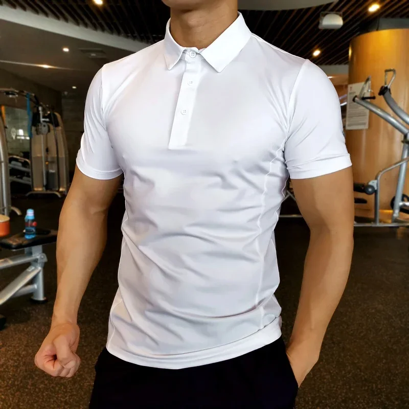 Camiseta de compresión para correr para hombre, Camiseta deportiva ajustada de manga corta, Tops de entrenamiento para trotar, gimnasio, elástico,