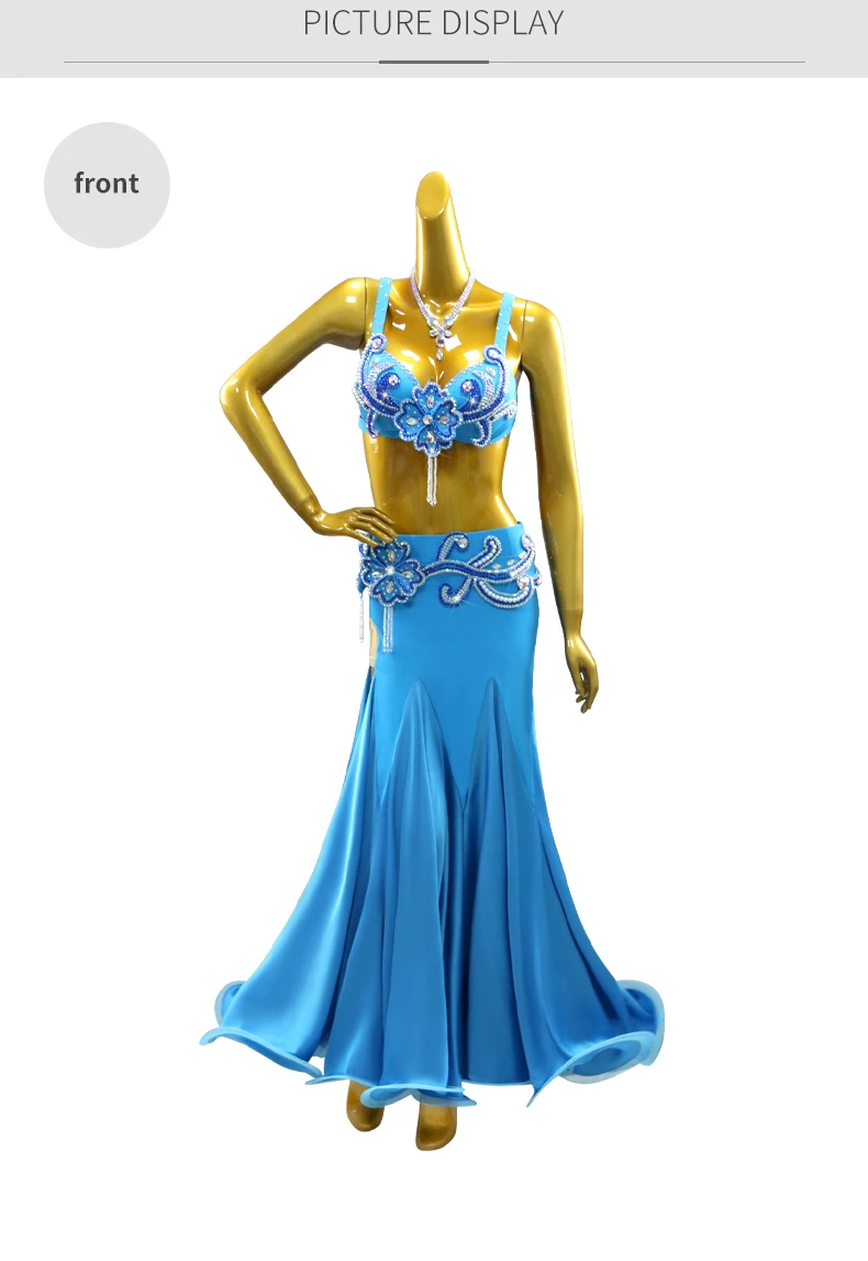 Bauchtanzkostüme Orientalisches Bauchtanzkleid Aufführungsanzug 2026 Mädchen Tanzkleidung Damen Bühnen-Übungsrock – Detail 7