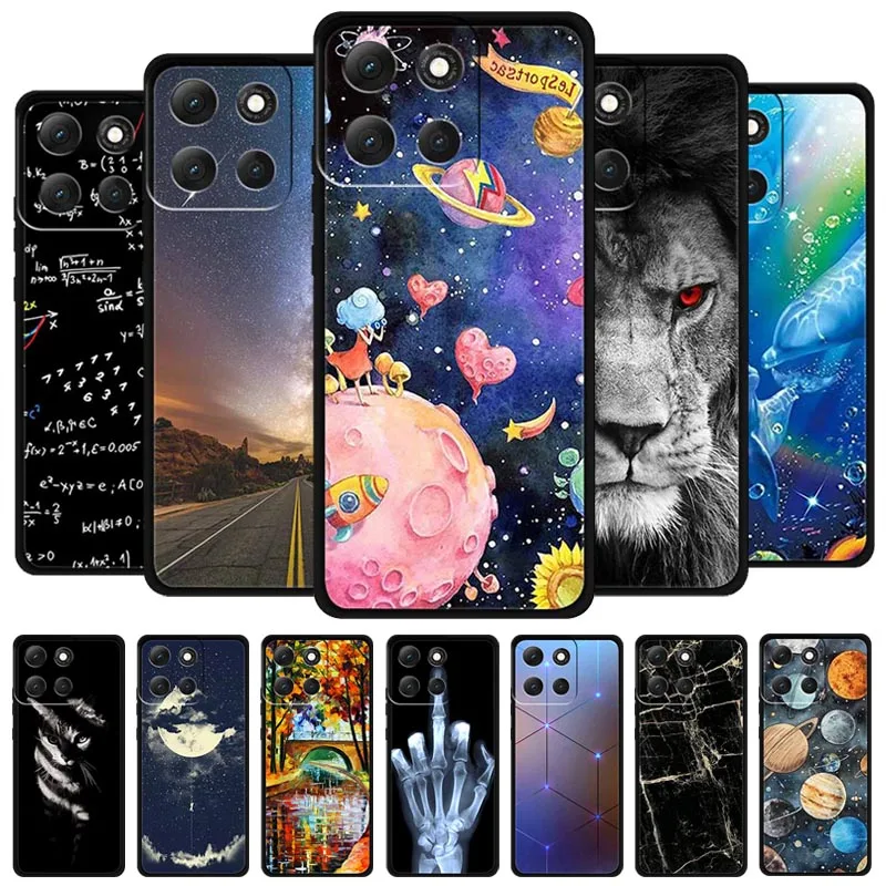 Para Motorola Moto G86 Power Funda protectora de silicona suave cubierta negra para Moto G86 Power 5G Capa MotoG86 Power 5G Funda