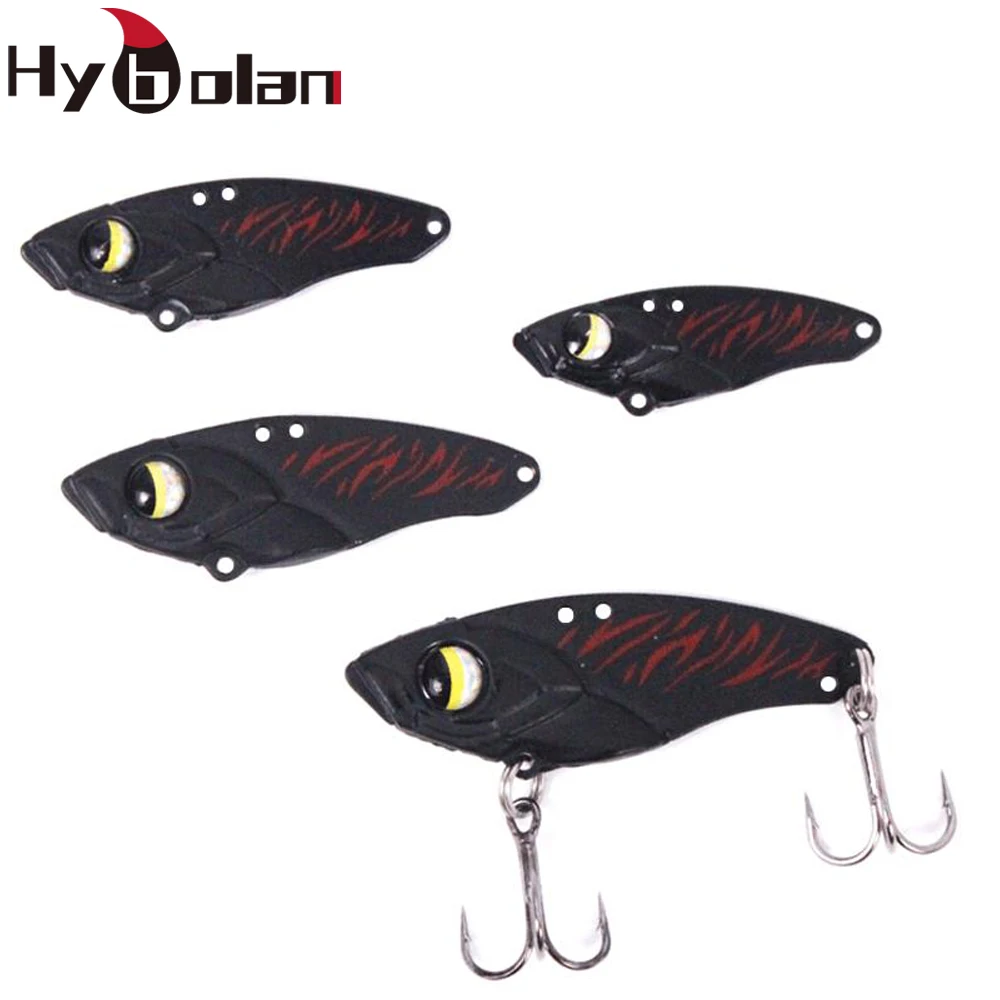 HYBOLAN Metal Vib Fishing Lures Spoon 5-14G Vibration Sinking Spinner Swimbait Artificial Bait Pesca Bass High quality hooks