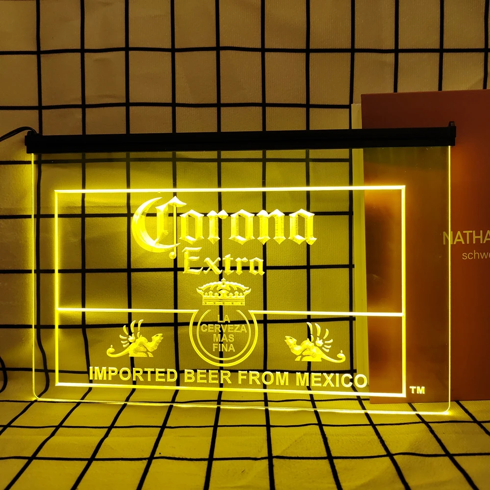 Corona Extra Mexico Pub Club-Retro LED Neon Sign Home Decor with Vintage Plaques and Posters for Room Office Farmhouse