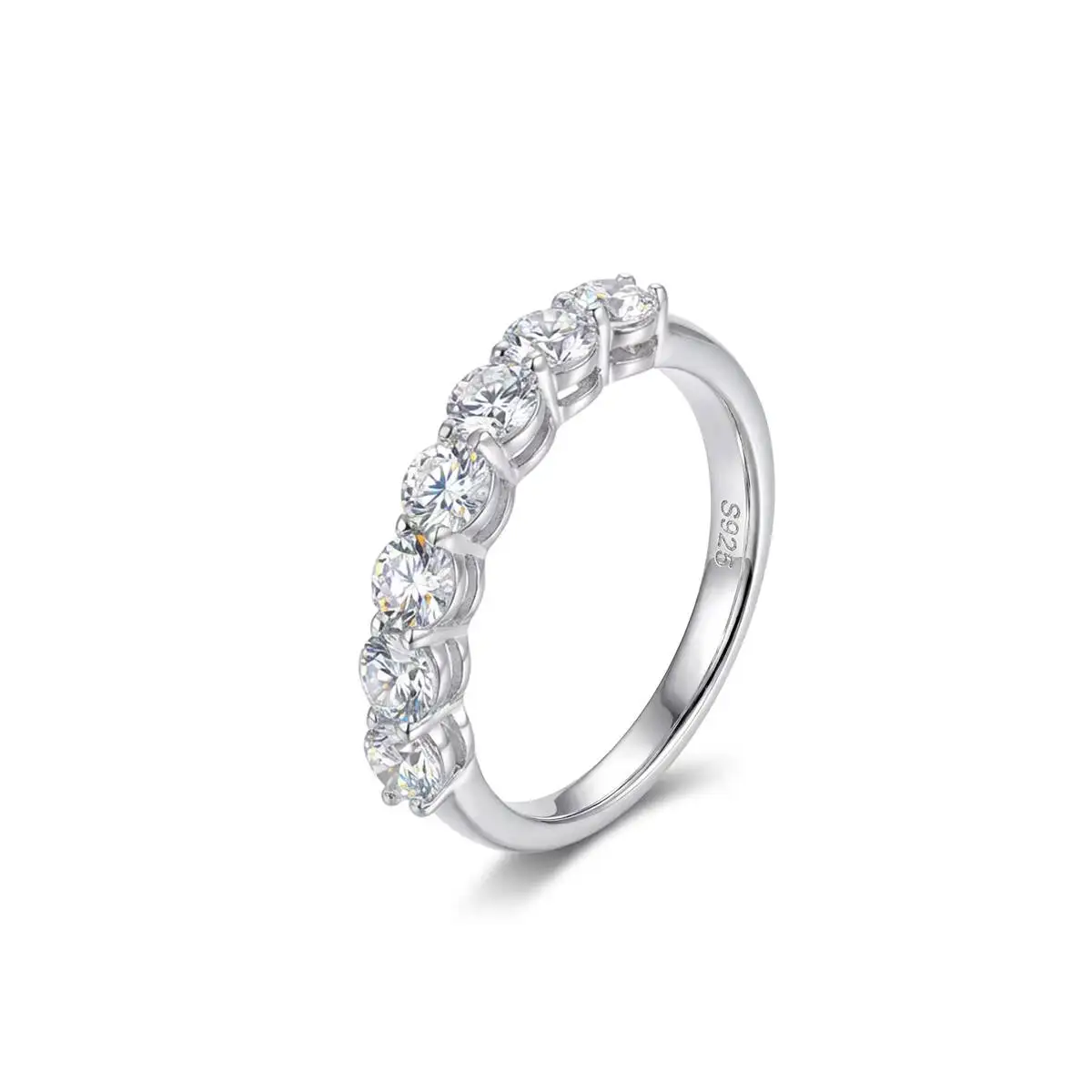 SY Fine Jewellery S925 sterling silver Ring White Moissanite Custom Jewelry Ring Classic Suitable for Daily Wear Custom