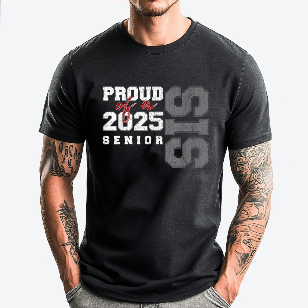 

Sister Senior 2025 Proud Of A Class Of 2025 Graduate Vintage T Shirts Natural Streetwear Letter