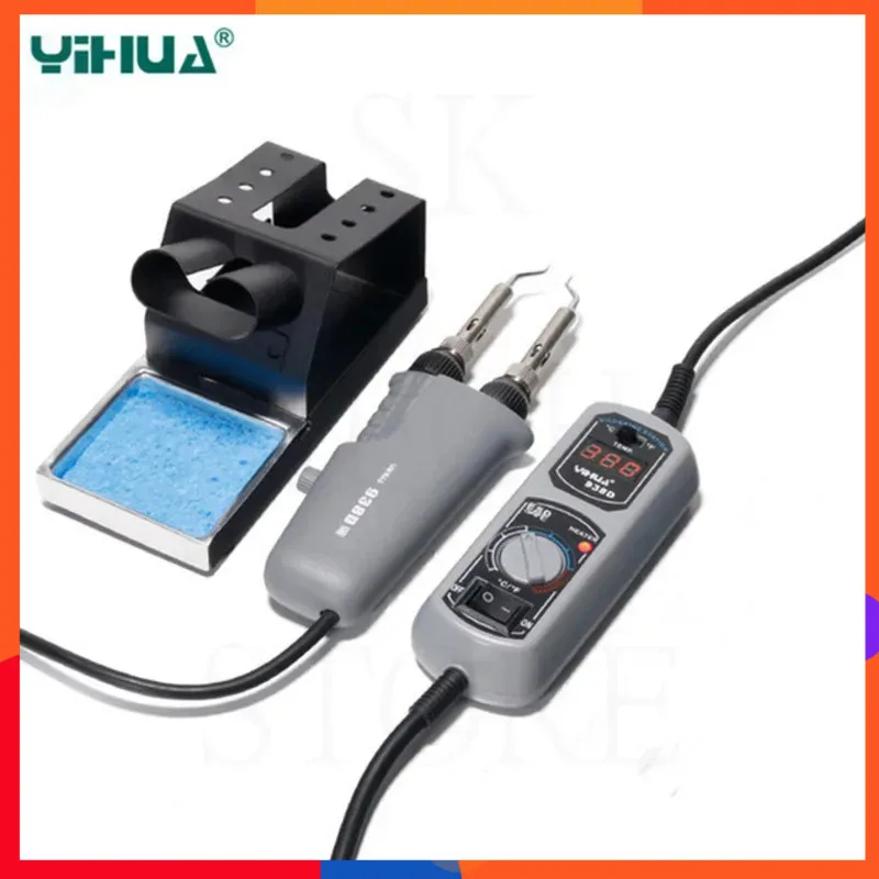 YIHUA 938D المحمولة الملقط محطة لحام 110 فولت 220 فولت YIHUA الملقط لحام الحديد محطة أداة لحام