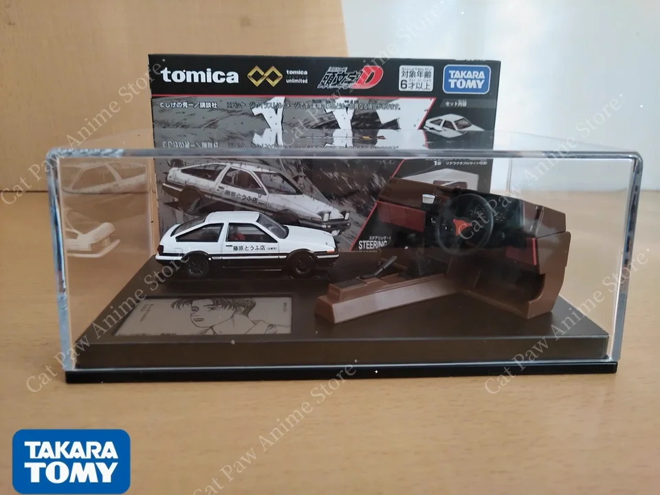 Tomy Tomica Flagship Edition Simulation Display Box Ae86 Model Car And Scene Header Text D Fujiwara Takumi Collectible Toy
