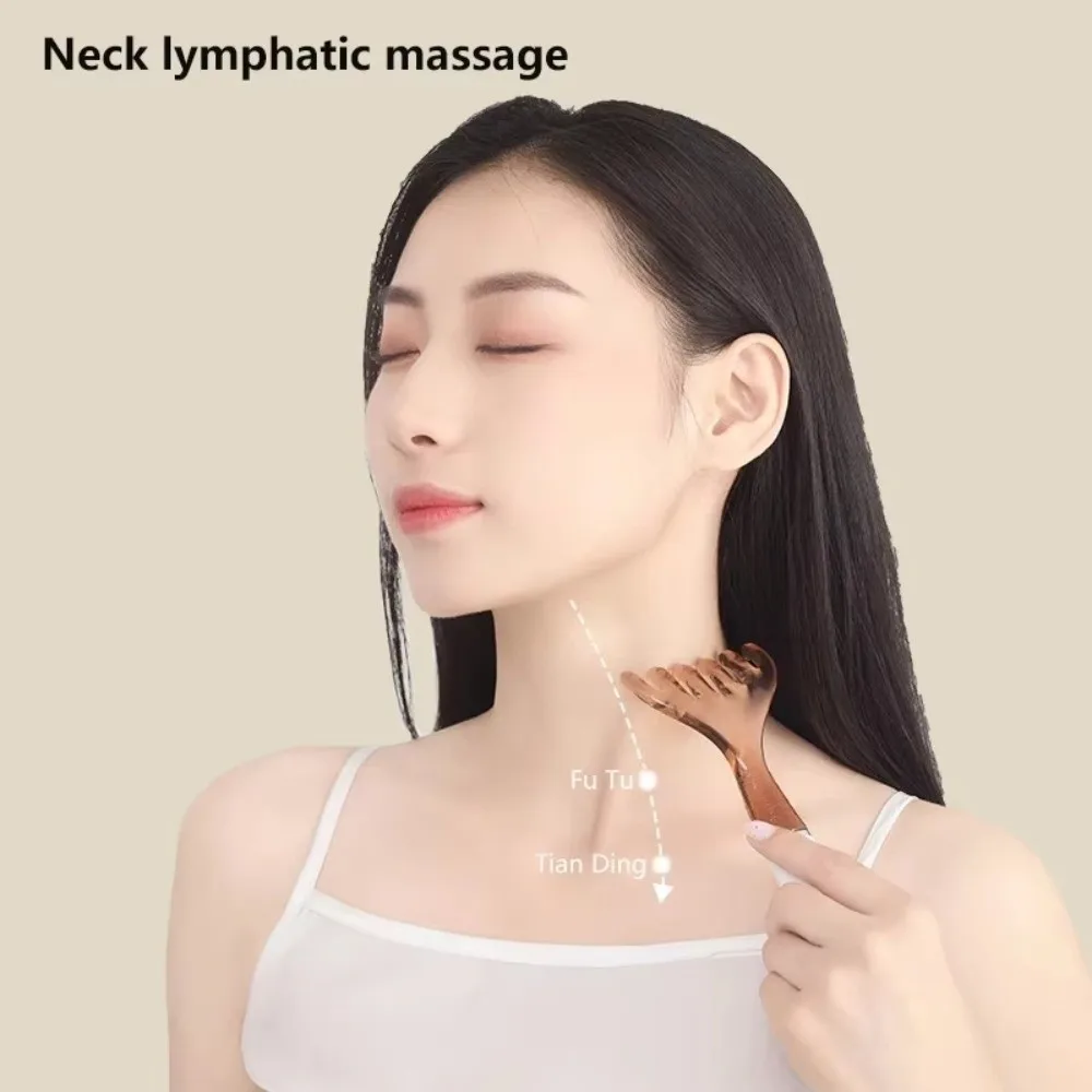 

Six-Claw Head Meridian Massage Comb Wide Tooth Anti-static Long Handle Comb Handheld Massage Gua Sha Tools