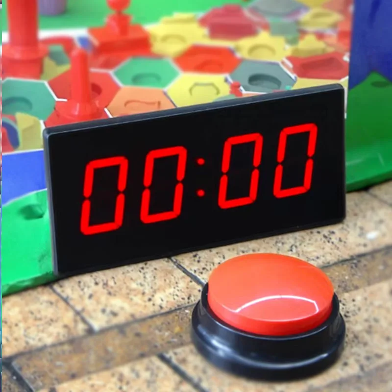 

Industrial Stopwatch LED Countdown Digital Wall Clock Remote Control Line Button Reset for School Ninja Unicycle Race Timing