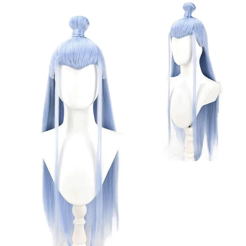 CyAobing 코스프레 중국 영화 네자 네자 2 아오빙 코스프레 의상 카니발 할로윈 파티 의상 유니폼 가발 세트