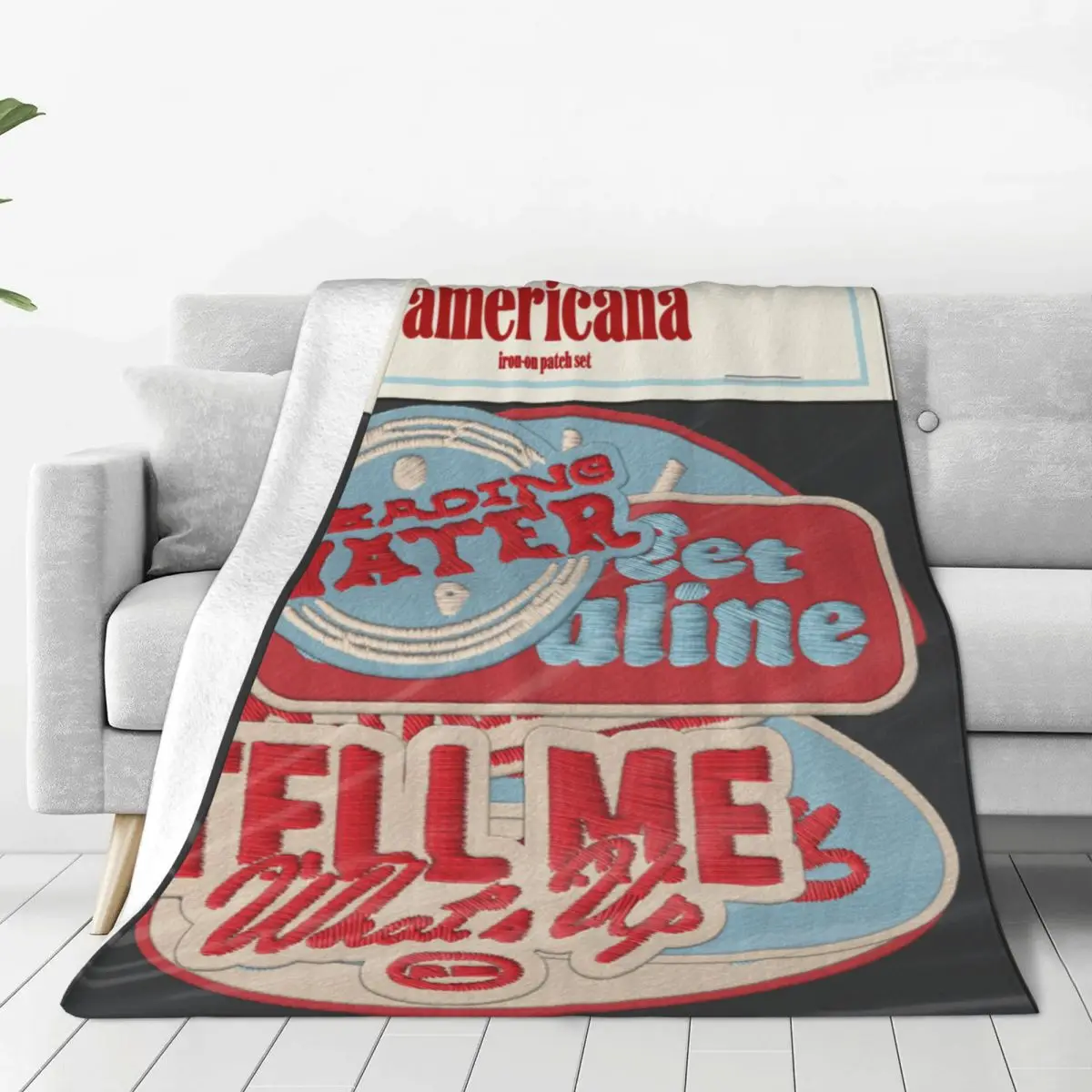 Custom Rapper Mgk Lost Americana Blanket Soft Fleece Autumn Warm Flannel Throw Blankets for Sofa Car Bedroom Bedspread