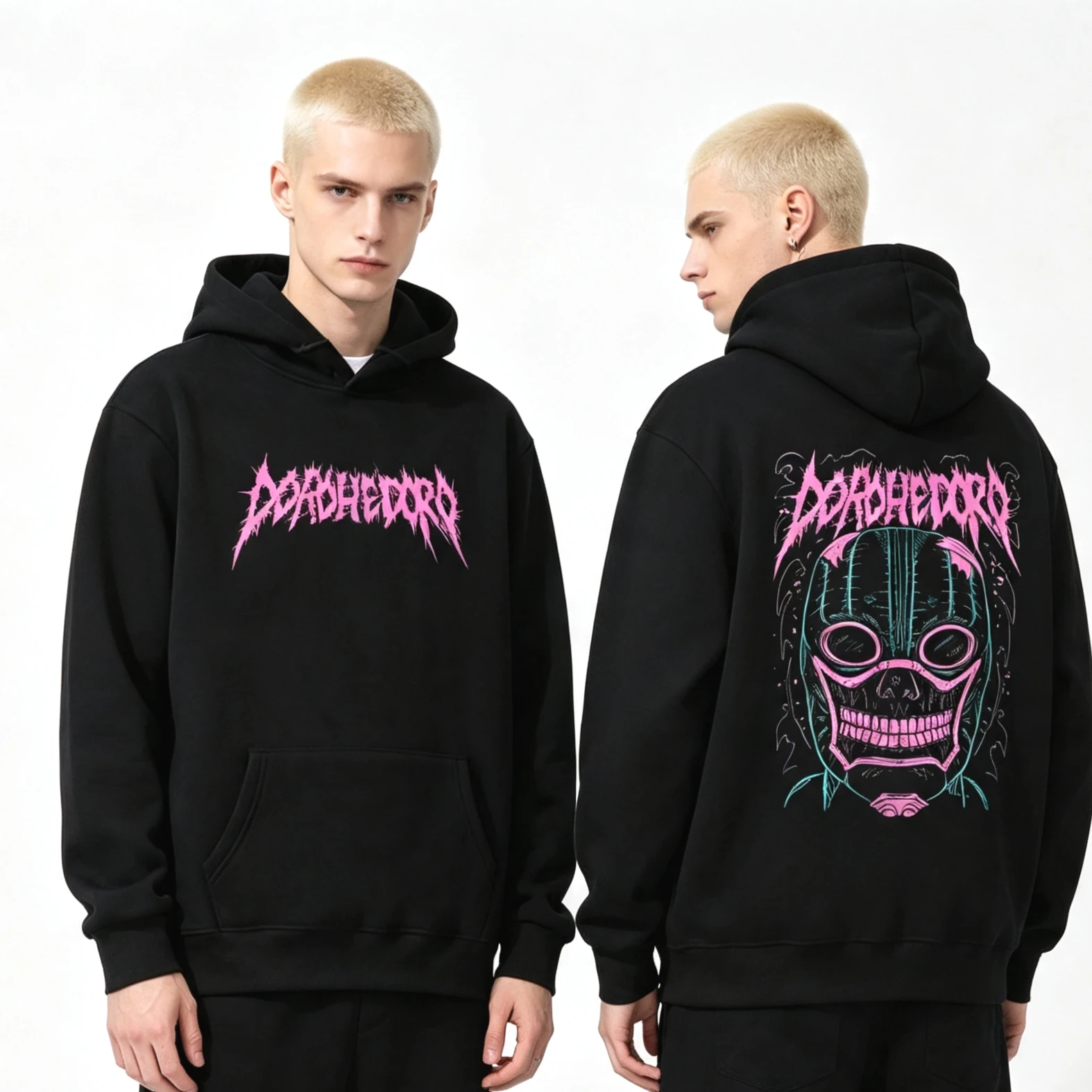 Hot Sale Japanese Anime Dorohedoro Noi Skeleton Hoodie Y2K Unisex Vintage Oversized Sweatshirt Perfect for Commute & Loungewear