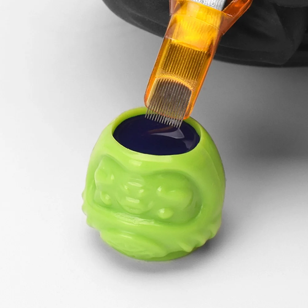 

200 шт., чашки для чернил для татуировки, маленькие пластиковые одноразовые пигментные чашки, держатели для чернил для татуировок, контейнеры для пигментов для татуировок