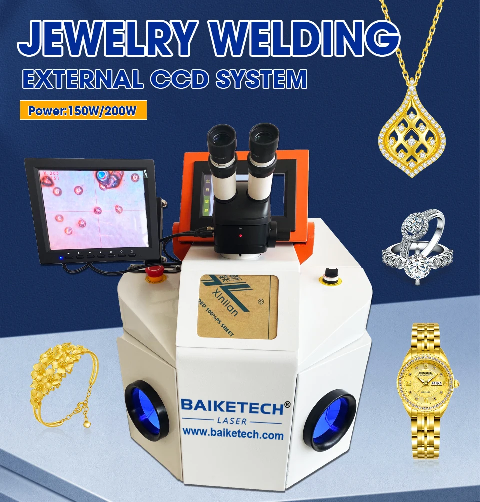 

TH-JW150 150W Jewelry YAG Laser Spot Soldering Welder Jewelry Portable Laser Welding Machine with External CCD.