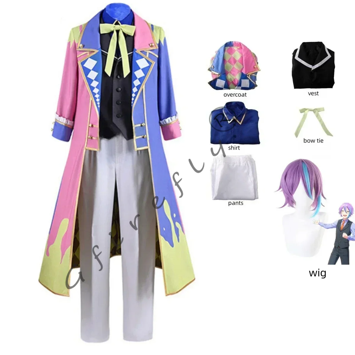 Kamishiro Rui couleur scène projet Sekai Cosplay plume pays des merveilles × Showtime scène halloween fête costume cape Kamishiro perruque