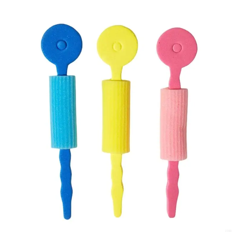 U0DE 3PCS FOAM Губчатая волосы ролики без тепловых логинок для спящих в жареных волосах.
