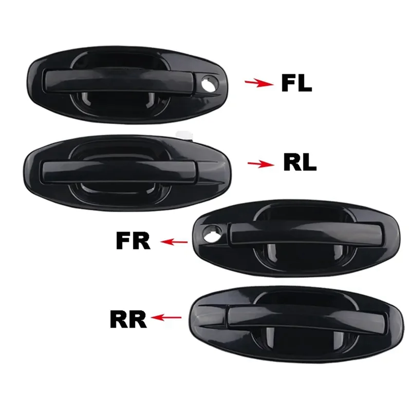 Set of 4 Car Outside Handle Bowl 82650-26000 for Hyundai Santa Fe 2001-2006 Outside Door Handle Exterior Door Handle