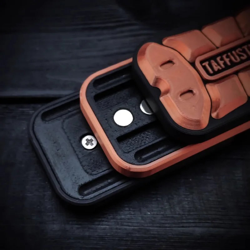 EDC Fidget 마그네틱 푸시 카드 근육 기계 슬라이더 푸시 플레이트 촉각 동전 감각 스트레스 릴리프 장난감 불안 완화