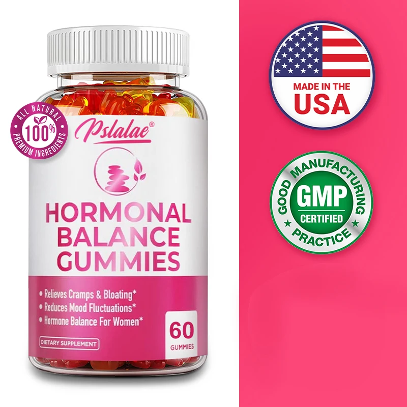 Female Hormone Balance Gummies -  Premenstrual Syndrome Relief, Helps with Bloating, Weight Management, PCOS, Menopause