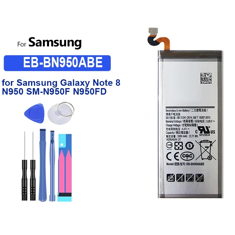 EB-BN950ABE แบตเตอรี่ 3300mAh สําหรับ Samsung Galaxy หมายเหตุ 8 Note8 N950 SM-N950F N950FD N950U/U1 N950W N950N N9500 Batteria + เครื่องมือฟรี