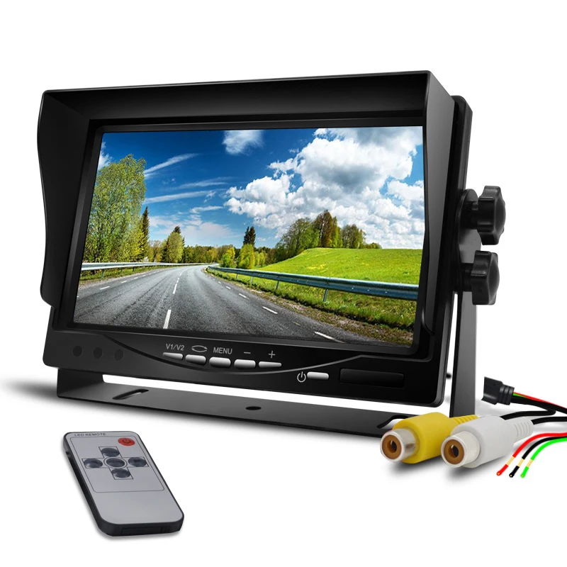 7 Inch Creen HD LCD Display Car Rear View Monitor Sunshade  12V/24V for Vehicle Backup Camera CCTV Home Security Surveillance