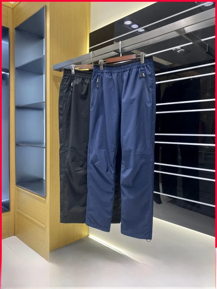 

Outdoor Windproof Fce Lined Thi Straight Leg Casual Pants Men's Versatile Autumn Winter Warm Waterproof Casual Trousers