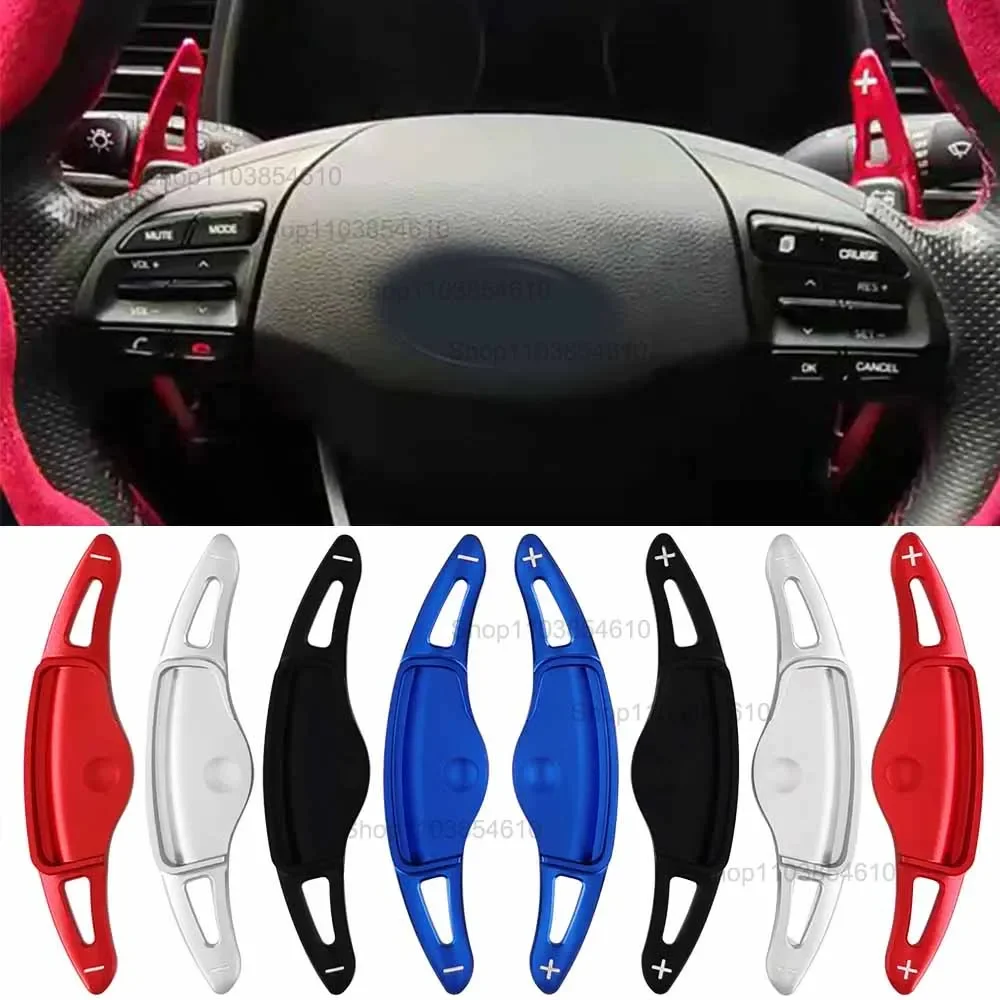 

For Hyundai I30 SR SW PD 2019 Veloster JS 2021 Ioniq Kona Electric Car Steering Wheel Shifter Paddles Gear DSG Extension Sticker