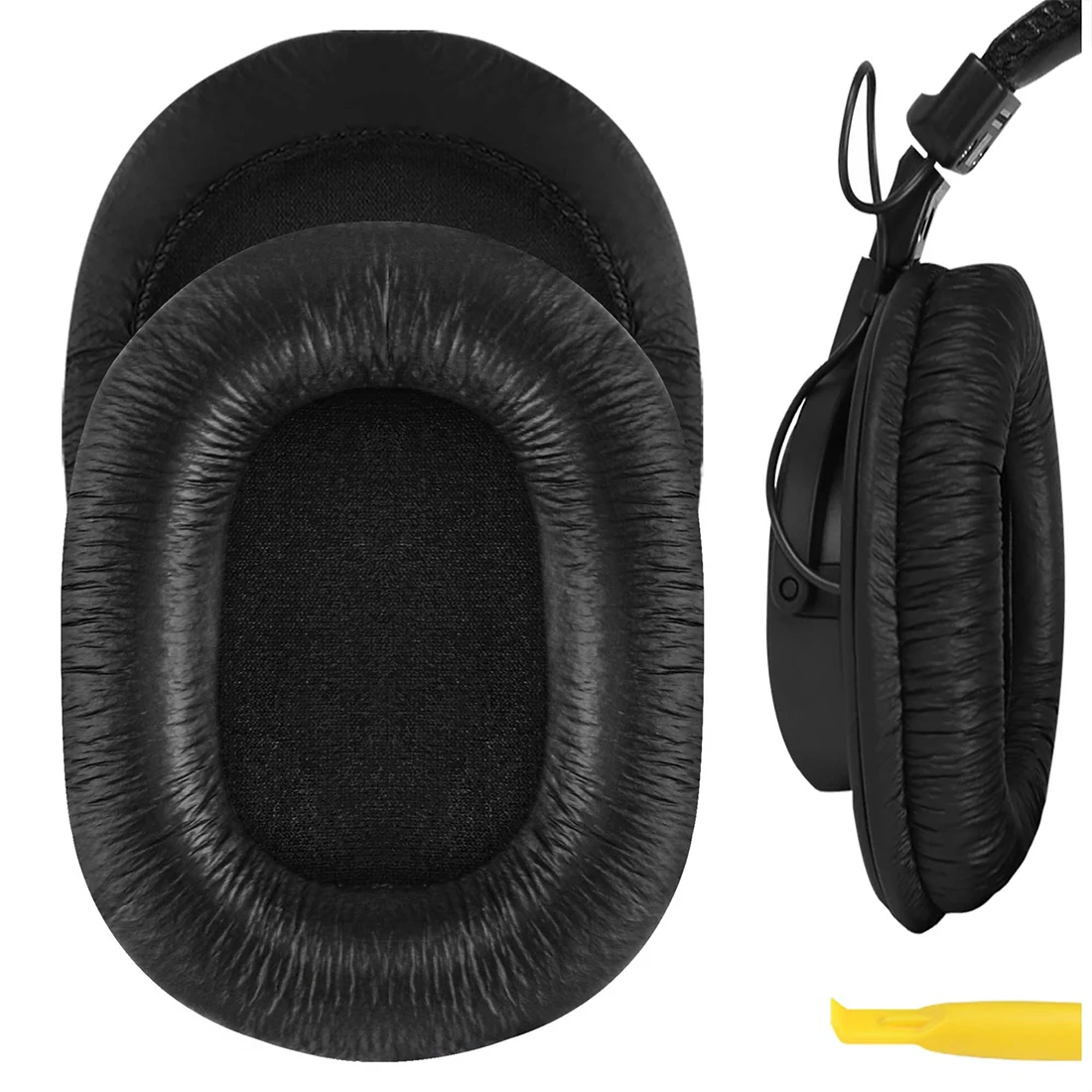 

Запасные амбушюры Geekria QuickFit из искусственной кожи для SONY MDR-7506, MDR-V6, MDR-CD900ST, амбушюры для наушников