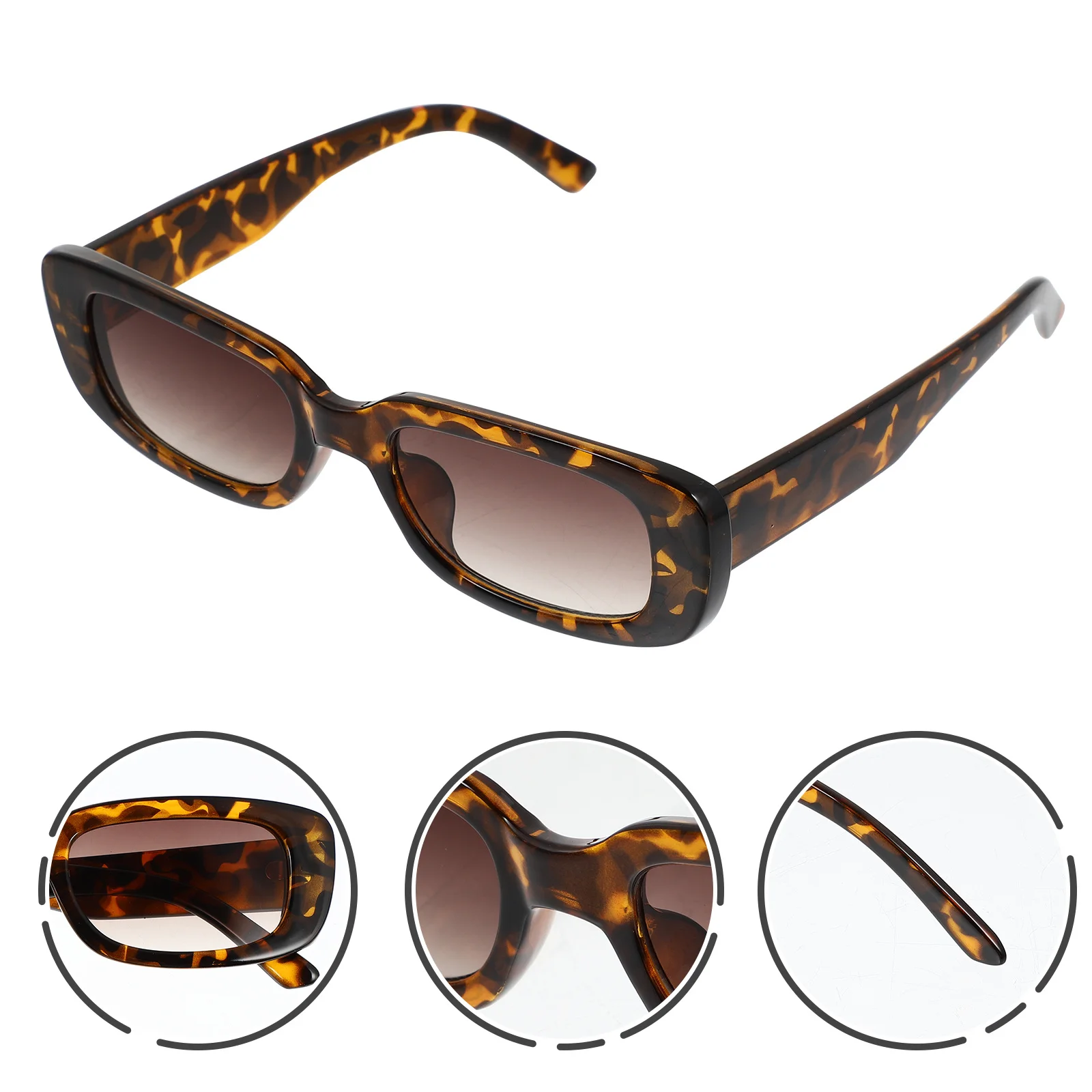 

1Pcs Leopard Sunglasses Unique Design Fashion Eyewear Travel Gift Unisex Shades Sunglasses Square Eye Shades