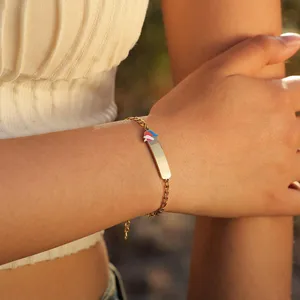 Vnox erkekler ve kızlar için kişiselleştirilmiş hediyenin yanı sıra 12 cm'den 17 cm uzunluğa kadar bebek adına sahip bilezikler, paslanmaz çelik bilezik, parlak, alerjik olmayan çiçek çalışması Bilezik alerjilerinin en iyi 10 satışı-no. 5