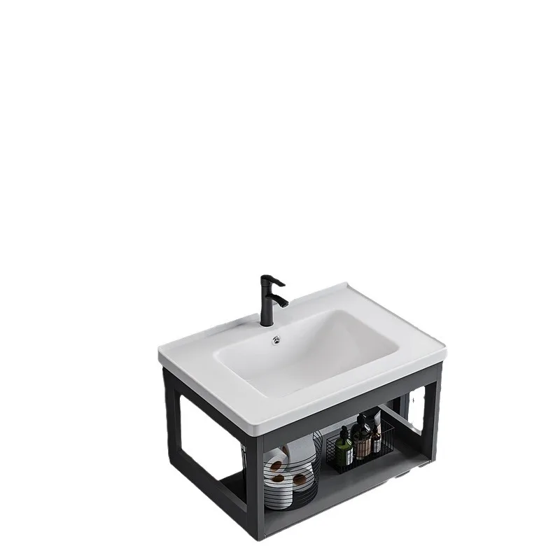 

Simple wall-mounted wash basin, bathroom cabinet combination wash basin