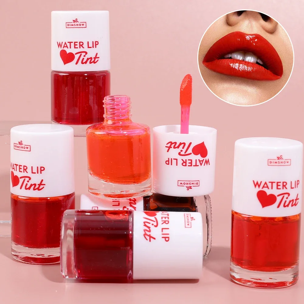 Tinte de labios rojo duradero, colorete de brillo de labios 2 en 1, lápiz labial líquido, tinte de labios, taza antiadherente, mancha de labios, maquillaje coreano, cosmético